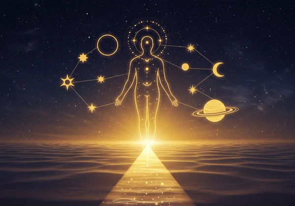 सशक्त मार्गदर्शन और स्पष्ट भविष्य के मार्ग का प्रतीक अमूर्त कला