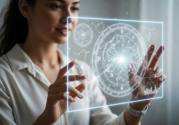 एक व्यक्ति आत्मविश्वास से एक व्यक्तिगत चार्ट की व्याख्या कर रहा है