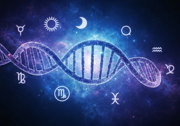 जन्म कुंडली का प्रतिनिधित्व करने वाला अमूर्त ब्रह्मांडीय उंगली का निशान