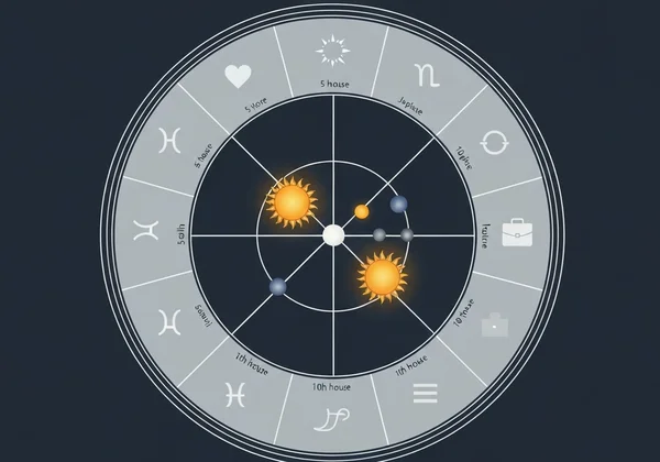 Planet moving between astrological houses, changing life focus.