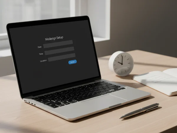 إعداد التوقيت المحلي والخريطة على جهاز كمبيوتر محمول