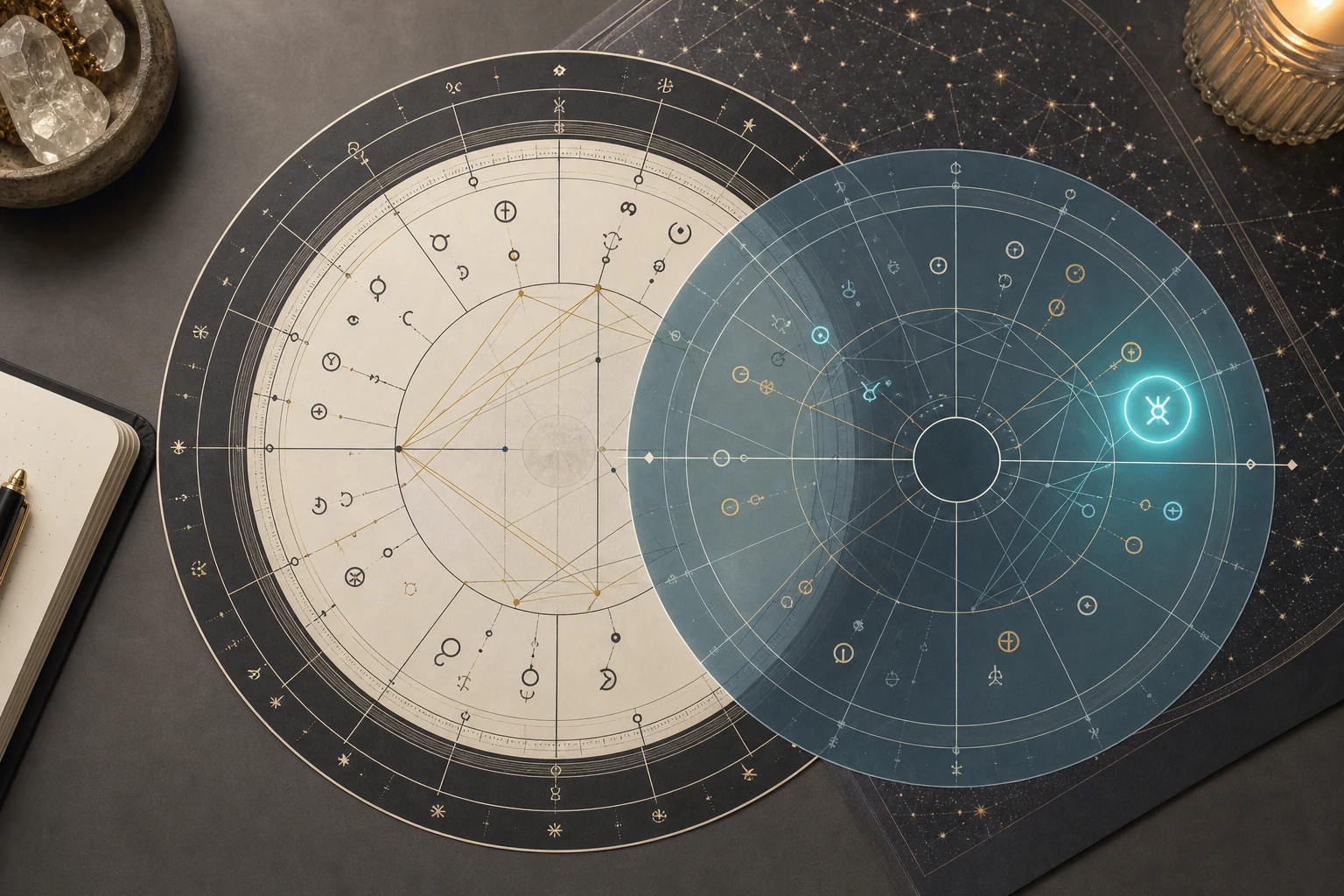 Solar return chart comparison